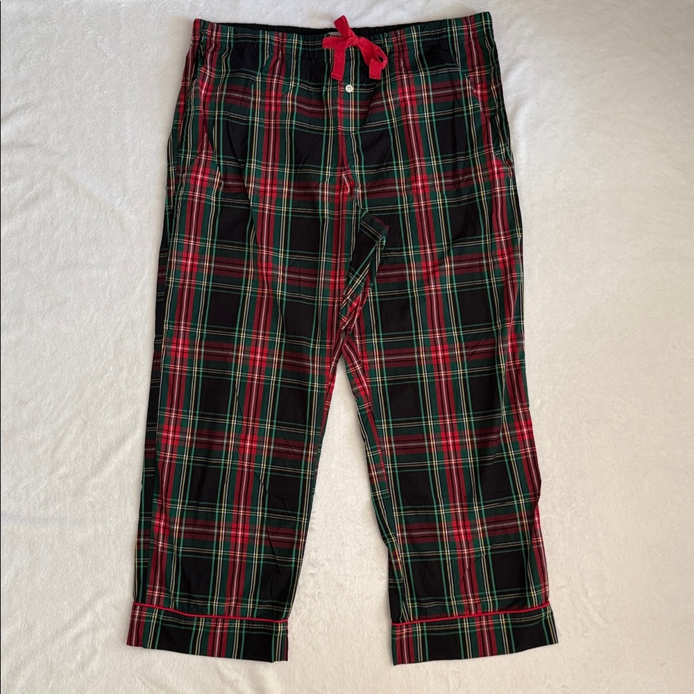 {NWOT} J. Crew | Cotton Poplin Pajama Set Black Stewart Tartan Plaid BM280 (XXL) - Picture 11 of 16